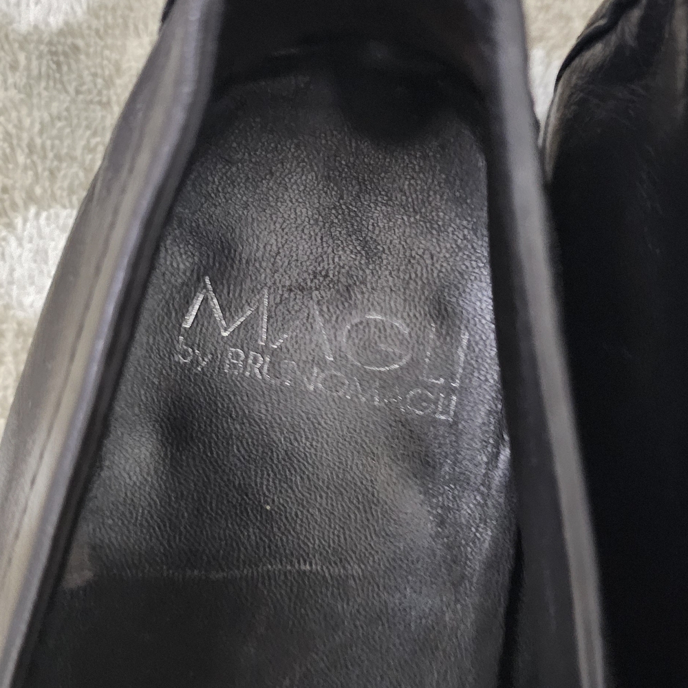 Bruno Magli Black Leather Loafers for Men - Picture 2 of 12